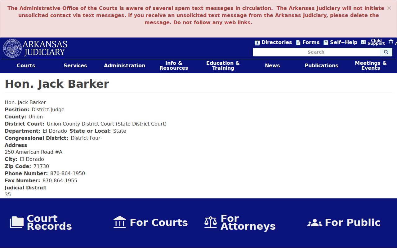 Union County court docket district judge profile