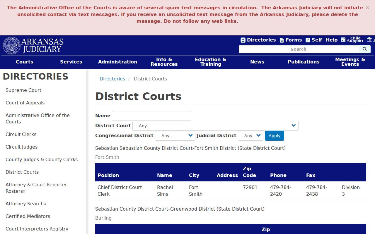Union County court docket district court directory