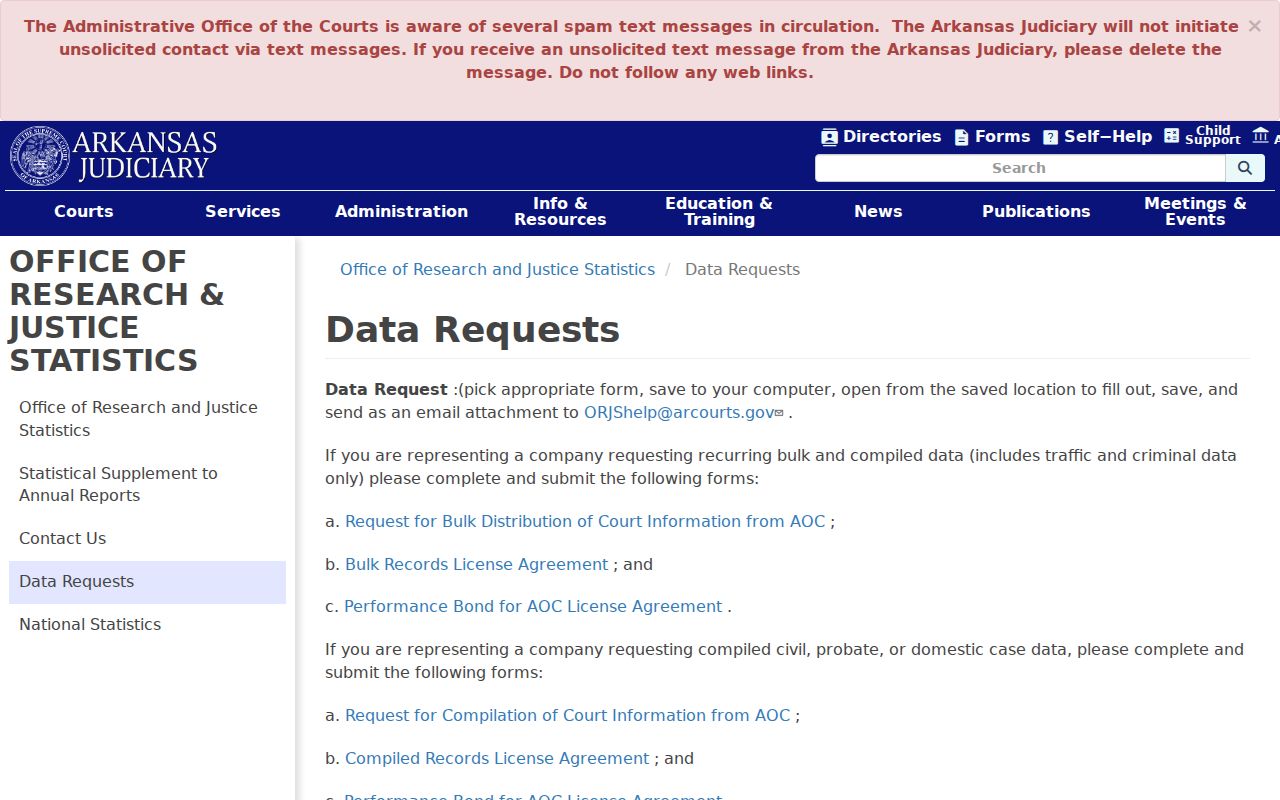 Union County court records and Arkansas compiled court data instructions
